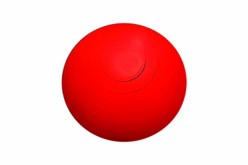 Drawing of a rubber ball of a red color
