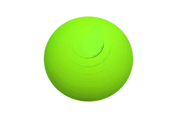 Drawing of a rubber ball of a green color