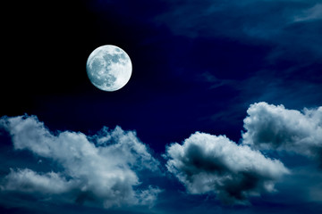 Naklejka na ściany i meble big moon background night sky no photo by nasa