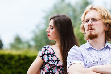 Fototapeta premium Couple going through conflict in their relationship