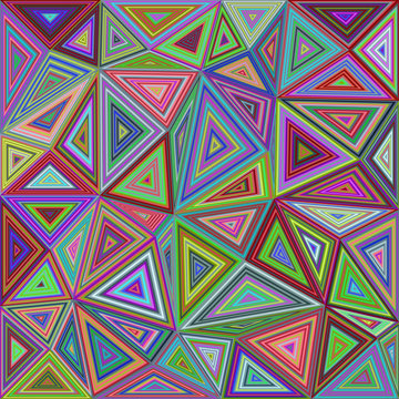 Colorful triangle mosaic tile background design vector