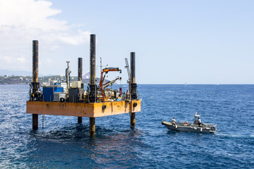 The streets of Monaco, a sovereign city-state and microstate, located on the French Riviera in...