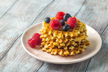 waffles with berries