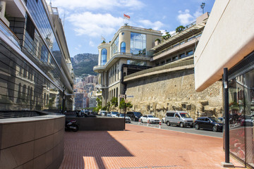 The streets of Monaco, a sovereign city-state and microstate, located on the French Riviera in Western Europe