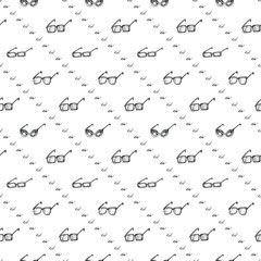 Seamless pattern with sunglasses