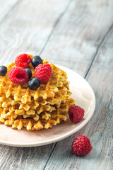 waffles with berries
