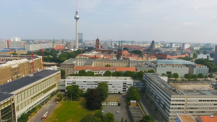 Aerial view of Berlin skyline, Germany