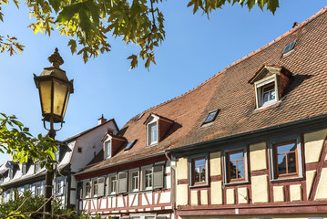 Historische Altstadt am Schloßplatz in Höchst am Main