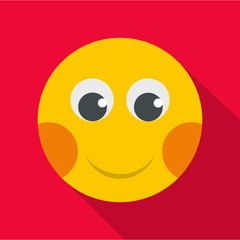 Smile icon vector flat