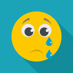 Fototapeta premium Płacz uśmiech wektor ikona płaski