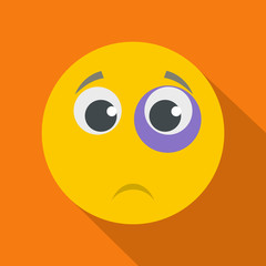 Smile icon vector flat