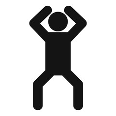 Stick figure stickman icon pictogram vector simple