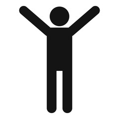 Stick figure stickman icon pictogram vector simple