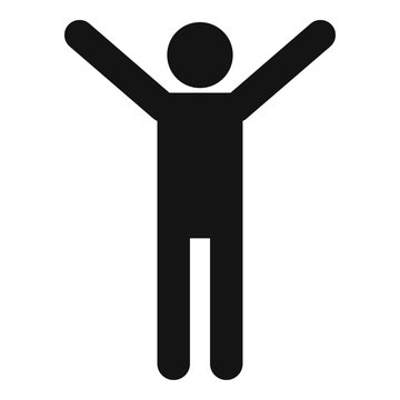 Stick figure stickman icon pictogram vector simple