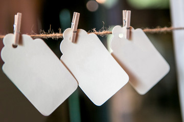 White labels for a gift