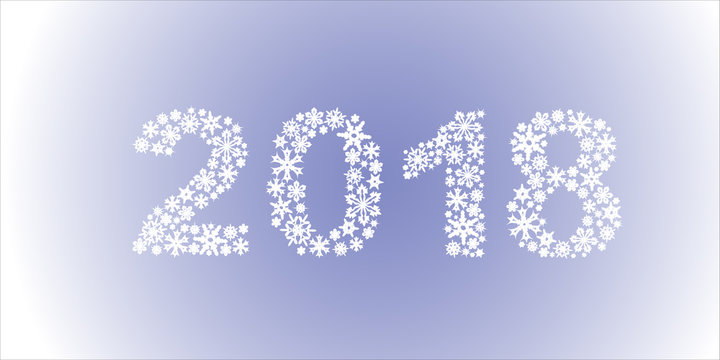 2018 year snowflakes
