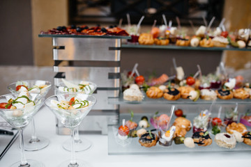 delicious  dishes  on the table for party