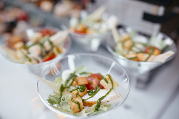 delicious  dishes  on the table for party