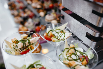 delicious  dishes  on the table for party