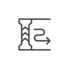 Underground parking line icon