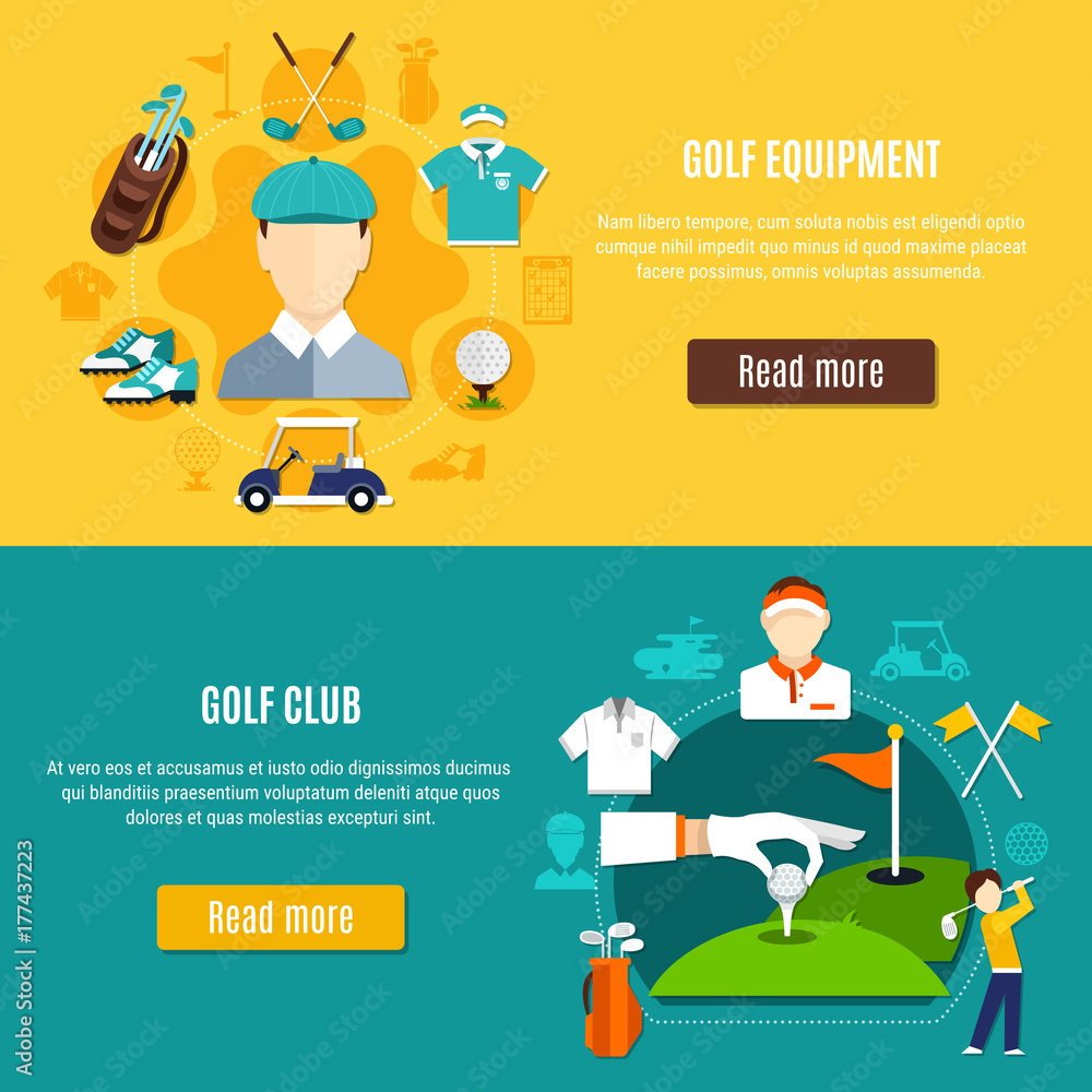 Wall mural Golf Horizontal Banners