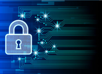Cyber Security Data Protection Business Technology Privacy concept, key lock and digital technology background, abstract technology concept background, vector illustration