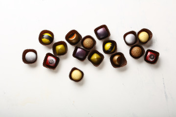  truffle candy on white background