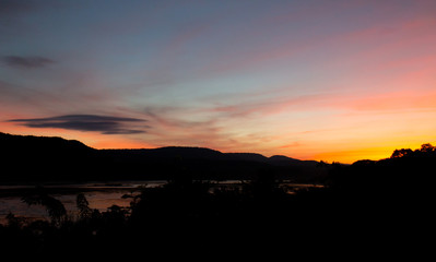 Obraz premium Sunrise at Khongjiam,Thailand