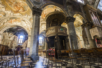 Fototapeta premium The Duomo di Monza, Italy. The only duomo that is not a cathedral, as Monza has always been part of the Diocese of Milan, but is in the charge of an archpriest