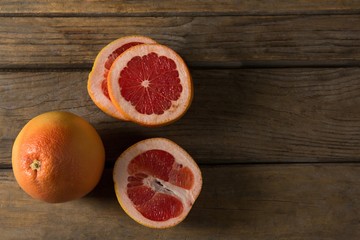Sweet lemon on wooden table