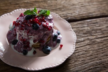 Dessert on plate