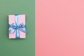 gift on a beautiful pastel background