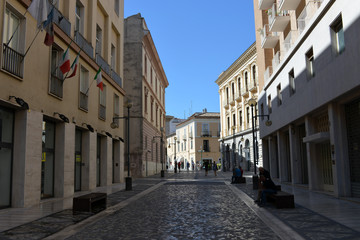 Fototapeta na wymiar benevento center street