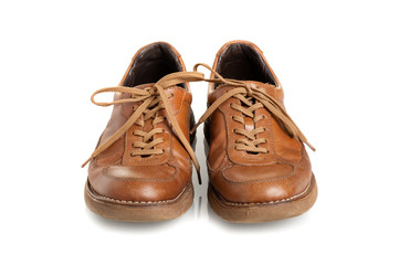 old leather shoes