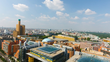 Aerial view of Berlin skyline from Potsdamer Platz, Germany