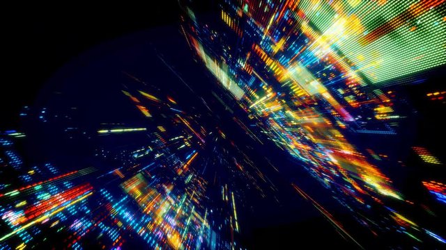 Digital zoom rotation 4k looped