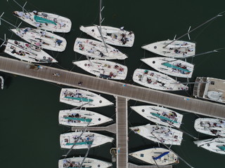 Port de la Trinité, regroupement de bateau