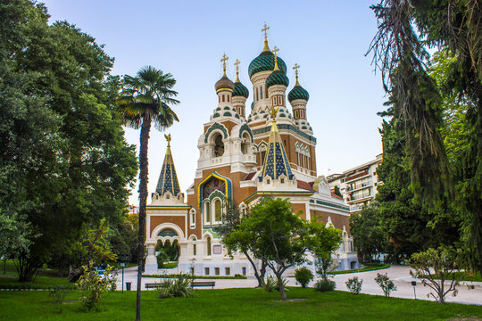 The St Nicholas Russian Orthodox Cathedral, an Eastern Orthodox cathedral located in the city of Nice.It is the largest Eastern Orthodox cathedral in Western Europe and a National Monument in France