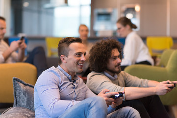 startup Office Workers Playing computer games