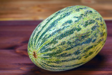 melon on a wooden background