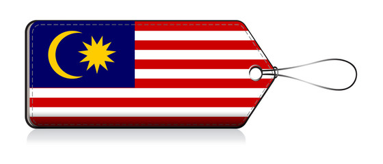 Malaysian emoji flag, Label of  Product made in Malaysia © VectorPart