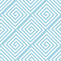 Navy blue and white geometric ornament. Seamless pattern