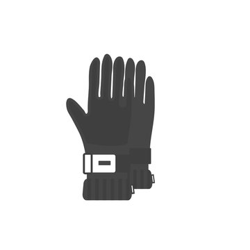 Winter Sport Icon Of Glove For  Skiing And Snowboarding,