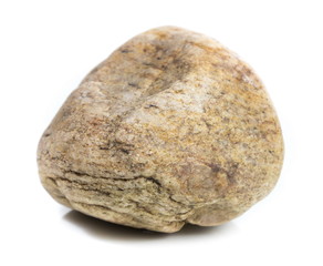 Fototapeta premium Single natural stone on white background, close-up