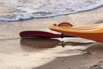 Detail view of a canoe