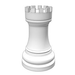 isolated chess piece 3d illustration