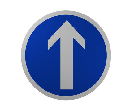 Verkehrszeichen: Vorgeschriebene Fahrtrichtung, geradeaus