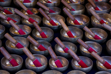 Obraz premium Group of Tibetan bowls.