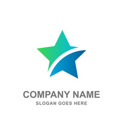 Obraz premium Star Logo Vector Icon