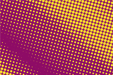 Comic pattern. Halftone background. Borpo, yellow color. Dotted retro backdrop, panels with dots, points, circles, rounds.